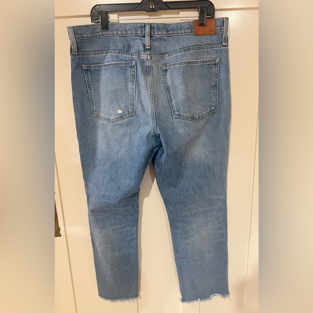 J CREW Jeans Womens Slouchy Boyfriend High Rise Medium Wash 100% Cotton Size 31 - Picture 8 of 14